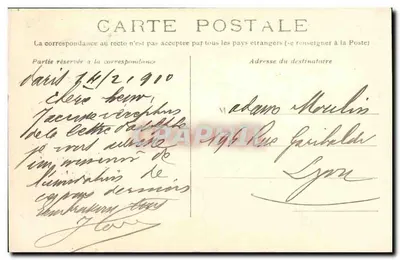 Cheia do rio Sena — Janeiro de 1910 — PARIS — Avenida Ledru-Rollin — Verso