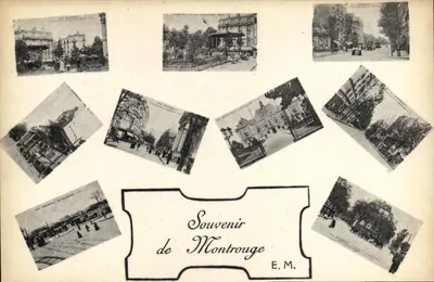 Lembrança de Montrouge — coleção de 8 cartas postais — E.M.