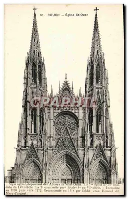 Rouen — Igreja de São Ouen — Editor Raittre, n° 61