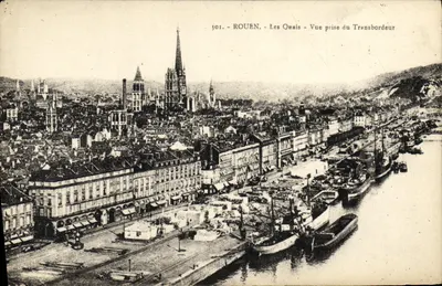Rouen - Os Quais - Visão tirada do Transbordeur — Carte postale n°301