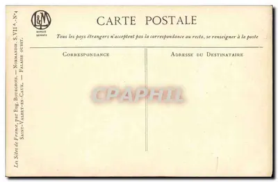 Falaise — Costa de Albâtria ao entardecer — Editor Eug. Bourgeois, N°VII-A — Verso
