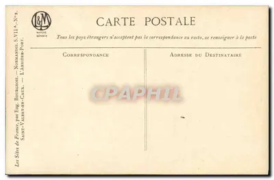 Widok Saint-Valery-en-Caux — Normandia — wydawca L&N, seria VII A, nr 2 — Rewers