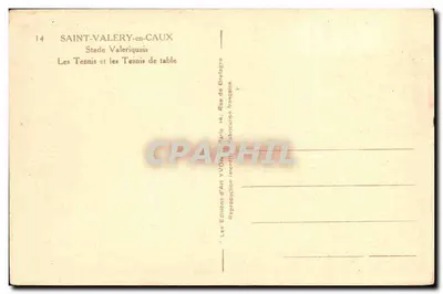 Saint-Valery-en-Caux — Stade Valeriquais — I Campi da tennis e i Campi da tennis da tavolo — Verso
