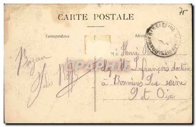 Antike Ansichtskarte Überschwemmung Paris Cliché vom 28. Januar 1910 Rue de Bercy — Rückseite