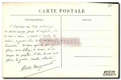 Paris - Quai Conti — Lembrança das Inundações de Janeiro de 1910 — editor não visível — Verso
