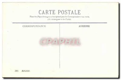 Rouen — Bon Secours. O Monumento de Joana d'Arc e a Sena — editor Rouen, n° 385 — Verso