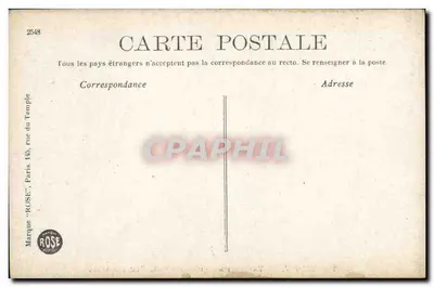 Rouen — Vista geral (tirada do Ponte Transbordeur) — Marca ROSE, n°2548 — Verso