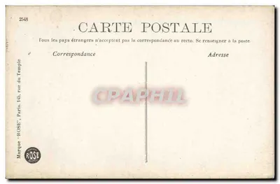 Rouen — Estátua de Napoleão I — Fundida com o bronze de canhões capturados em Austerlitz — Verso