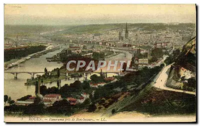 Rouen — Panorama tirado de Bon-Secours — LL.