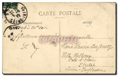 A Catedral de ROUEN — Cour d'Albâne — C.V. 184 — Editor Couverhu — Verso