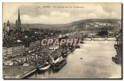 Rouen - Vista Geral Tirada do Transbordeur — Cartas « A Cegonha », Rouen