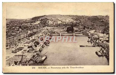 Rouen — Panorama tirado do Transbordeur — Graphphil, n°232