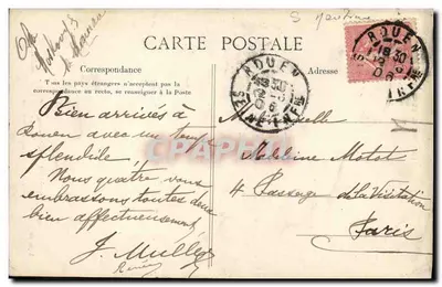 Rouen — Kościół św. Patryka — katedra renesansowa — Stara pocztówka — Rewers