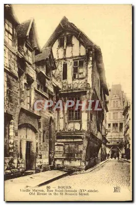 Rouen — Velha Casa, Rua Saint-Romain (século XV) — JND Hot