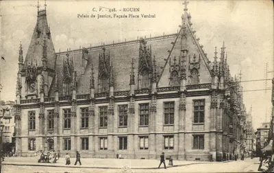 Rouen — Palácio de Justiça, Fachada Praça Verdrel — C.P. 428