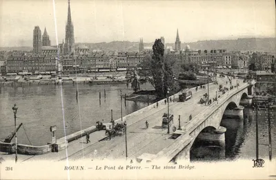 Rouen — O Ponte de Pedra — The stone Bridge — P. Phot. n°394
