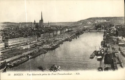 Rouen — Vista geral tirada do Ponte Transbordeur — ND.