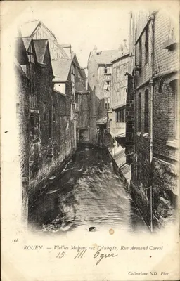 Rouen — Velhas Casas na L'Aubette, Rue Armand Carrel — M. Oguer, Coleções ND Fot. n°166