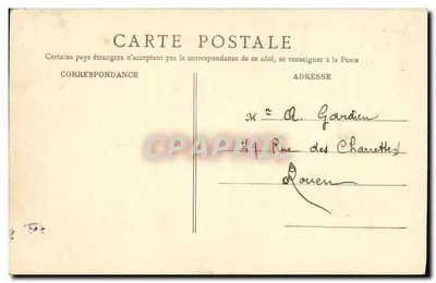 Rouen — Le Musée de Peinture — C.B. Paris — Verso