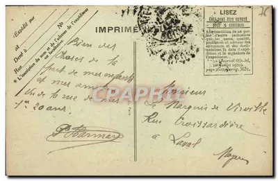 Rouen — Rue Saint-Hilaire — B.D. n°183 — Verso