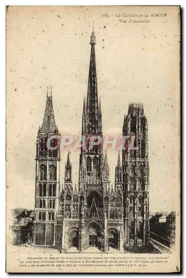 A Catedral de ROUEN — Vista geral — Cartas "La Cigogne"