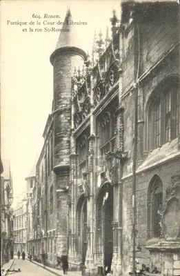 Rouen — Portique da Cour dos Livreiros e a rua St-Romain — G. Ausschau, n°604