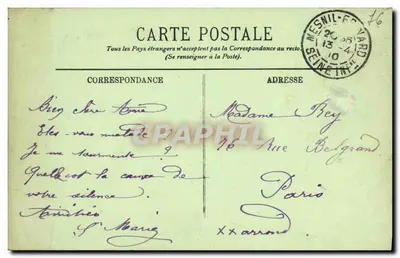 Rouen — A Igreja de Bon-Secours — LL. — Verso