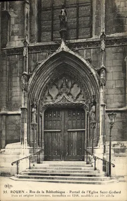 Rouen - Rua da Biblioteca - Portal da Igreja de São Godard