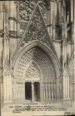 Rouen — Porta da Fachada de São Ouen — A Bilhete postal antigo n°2016