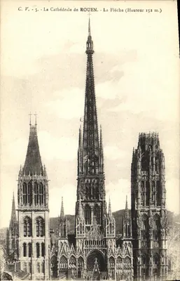 A Catedral de ROUEN — A Flecha (Altura 152 m.) — C.V. - 5