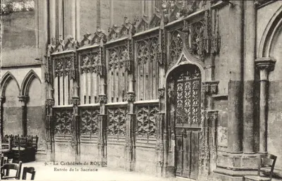 Cathédrale de ROUEN — Entrée de la Sacristie — Cartes 'La Cigogne', Rouen