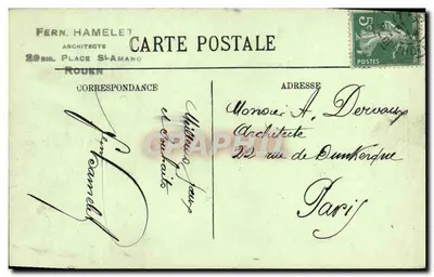 Rouen — Portais da Catedral — LL. — N° 436 — Verso