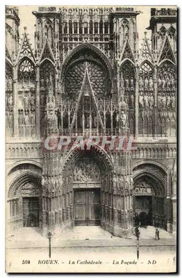 Rouen — A Catedral — A Fachada — ND