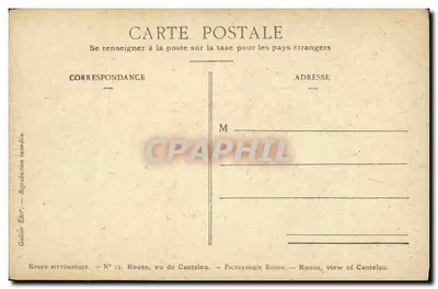 Rouen pitoresco — Vista de Canteleu — Valéry Müllec — Verso