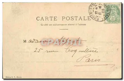 Rouen — Perspektywa nabrzeży — Wydawnictwo N. T., Rouen — Rewers