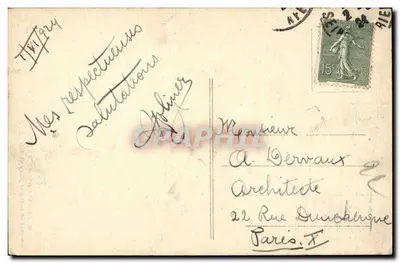 Rouen — Palácio de Justiça — Rue-aux-Juifs — C.V. 273 — Pignon e Escada — Verso