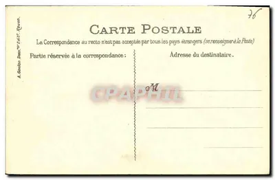 Entrada para o porto do vapor 'Seine' — Dieppe — A. Gouton — Verso