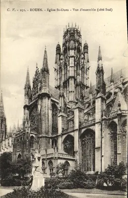 Rouen - Église St-Ouen - Vue d'ensemble (côté Sud)