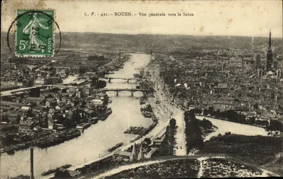 Rouen — Visão geral em direção à Sena — C.V. 421