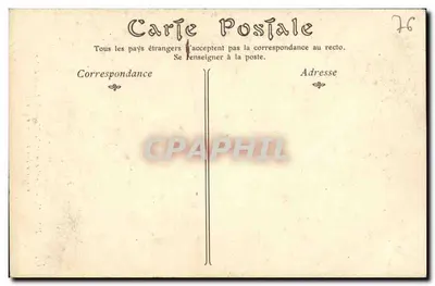 Rouen — Miejsce spalenia Jeanne d'Arc, spalona w Rouen 30 maja 1431 — ND Phot — Rewers