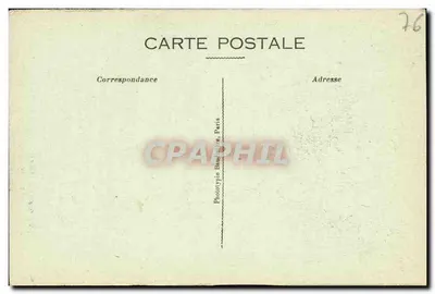 Rouen — Estátua de Joana d'Arc na Praça da Donzela — Phototypie Bauldijon, Paris — Verso