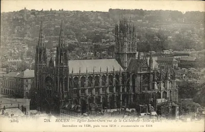 Rouen — Église Saint-Ouen vue de la Cathédrale (Style ogival)