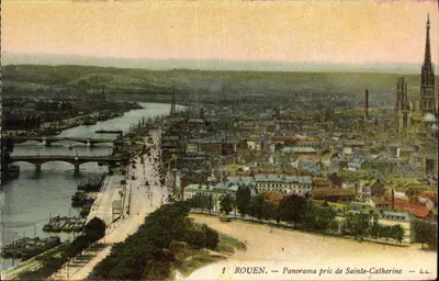 Rouen — Panorama tirado de Sainte-Catherine — LL