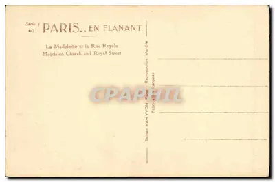 O Panteão — Paris — Edição de Arte YVON — Verso