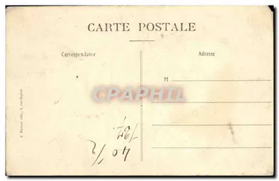 Tarjeta postal antigua París Inundación de Enero 1910 El octroi del puerto Saint Nicolas — Reverso