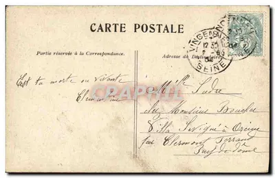Stara pocztówka Joinville La Marne Les Ecluses et le Pont de Joinville — Rewers