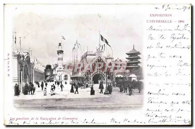 Os pavilhões da Navegação e do Comércio — Exposição Universal de 1900 — Paris