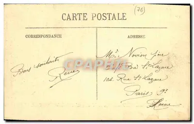 Elbeuf — La Torre de la Iglesia y la Calle San Juan — Editor no identificado, n° 15 — Reverso