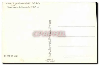 Statua św. Wandrilla — Abp. Świętego Wandrilla (S.-Inf.) — Usługa Komercyjna Zabytków Historycznych - Paryż — Rewers