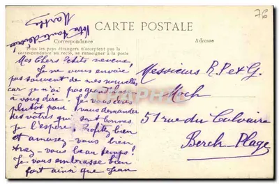 Yport — A Ponta — Editor L. J. (Seine-Inférieure) — Verso